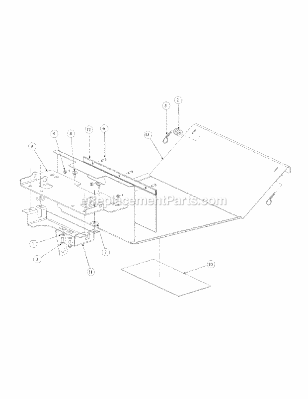 Floor Panel Assembly Diagram and Parts List for M72-GN33 53BB5FJZ750 Cub Cadet Sprayer